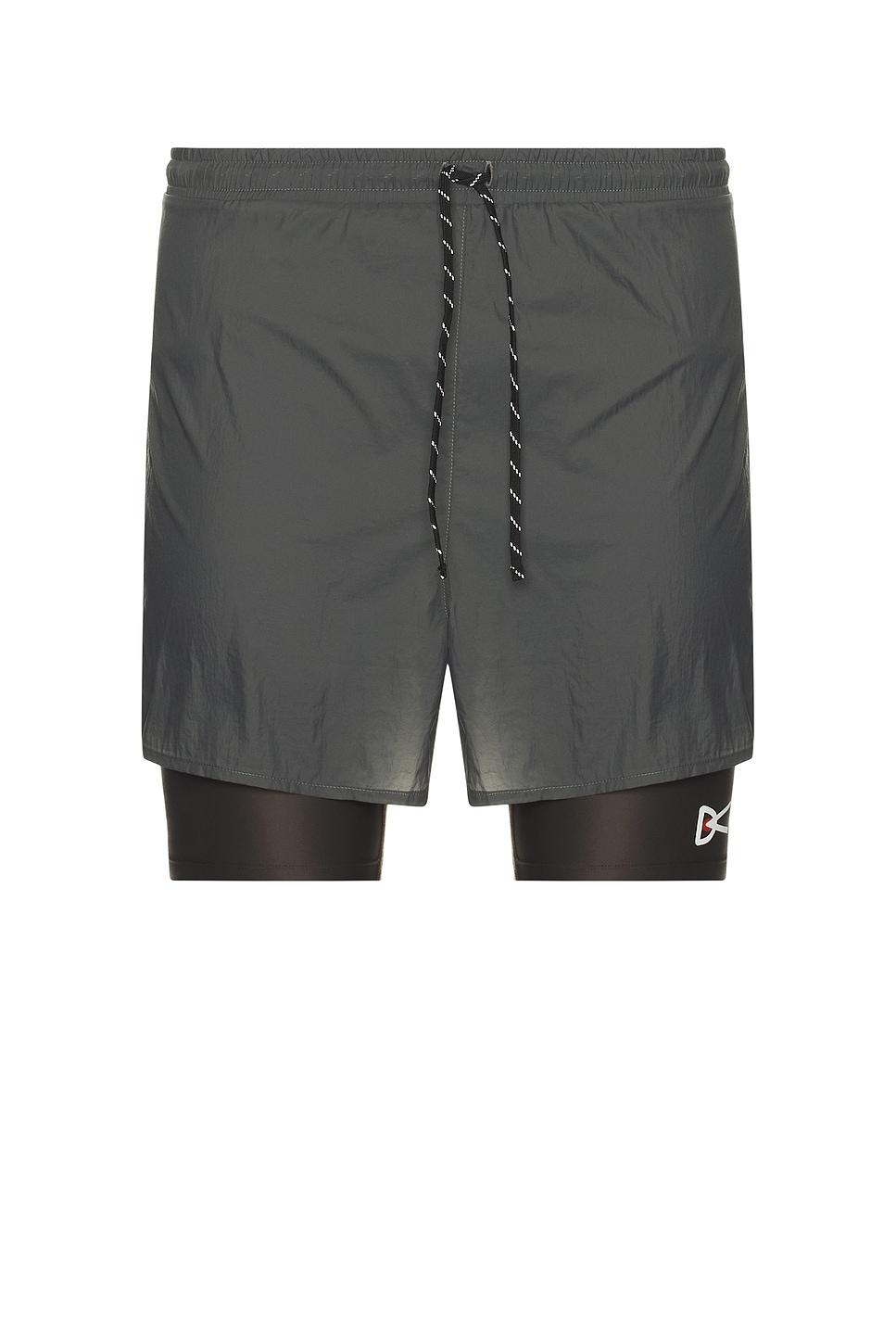 District Vision Ripstop Layered Trail Shorts in Gray for Men