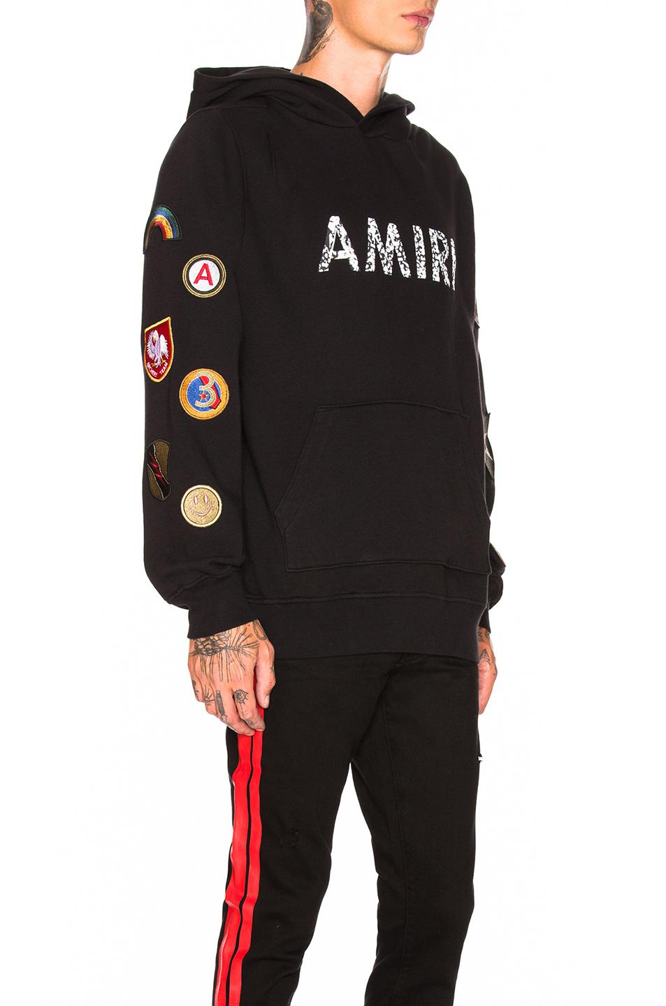 amiri patch hoodie