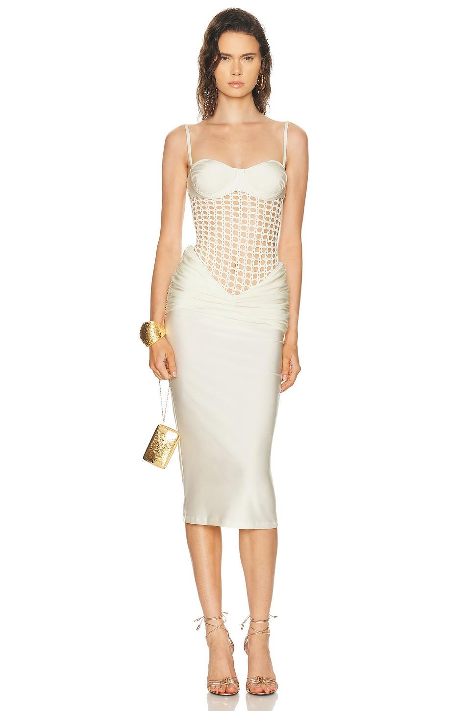 patbo white mesh dress WAVE MESH BEACH DRESS  PatBO