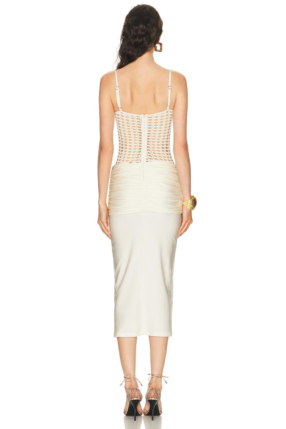patbo white mesh dress PATBO Selene Mesh Underwire Beach Dress in White