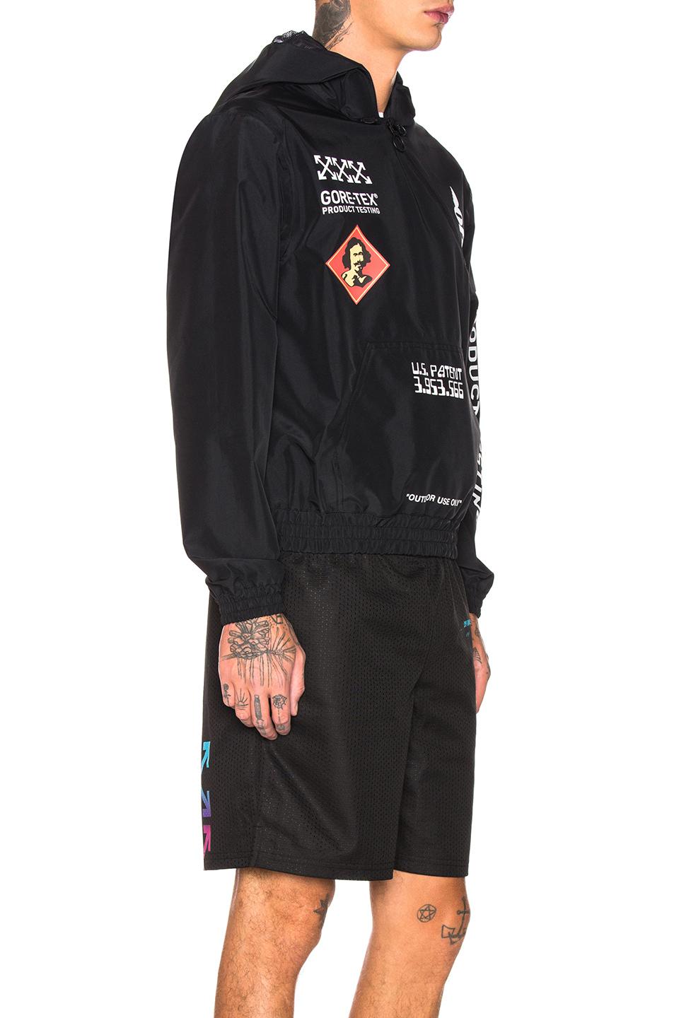 Off-White c/o Virgil Abloh Synthetic Gore-tex® Hoodie in Black for Men
