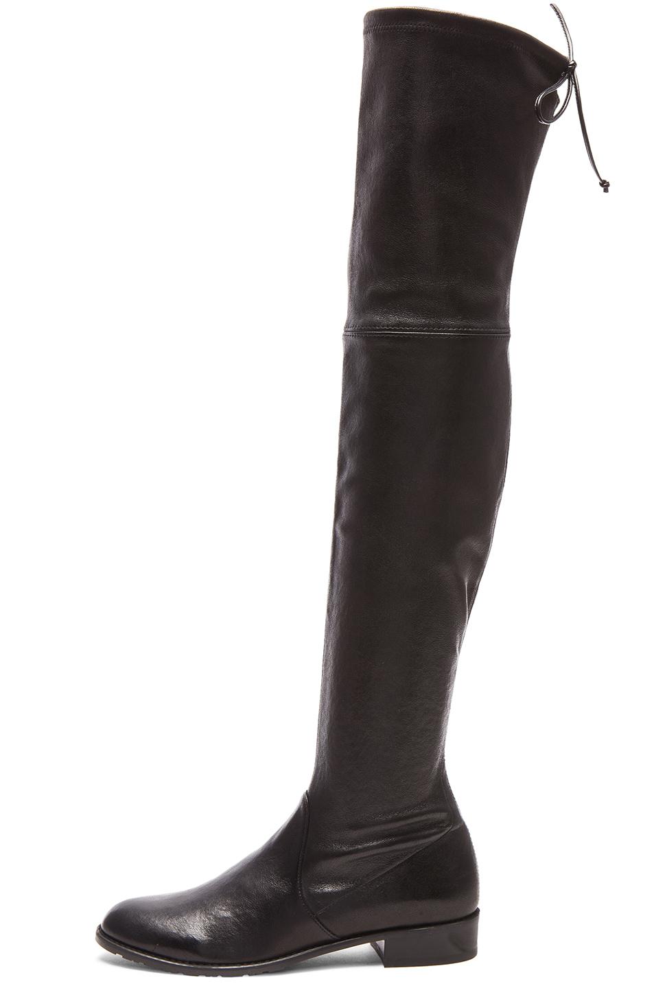 stuart weitzman lowland black leather