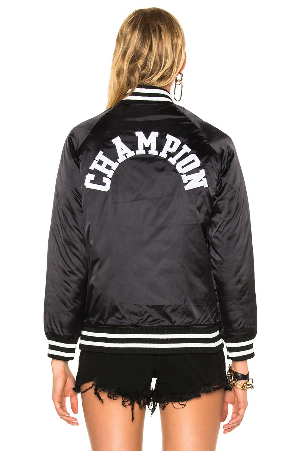 champion bomber jacket black