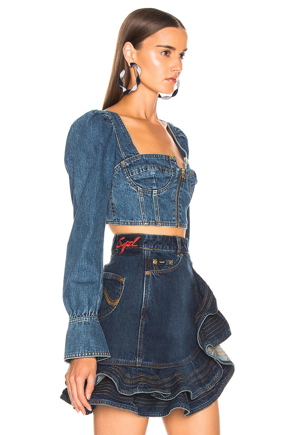 self portrait denim dress