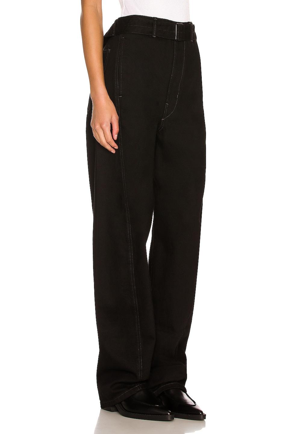 Lemaire Twisted Belted Pant in Black | Lyst