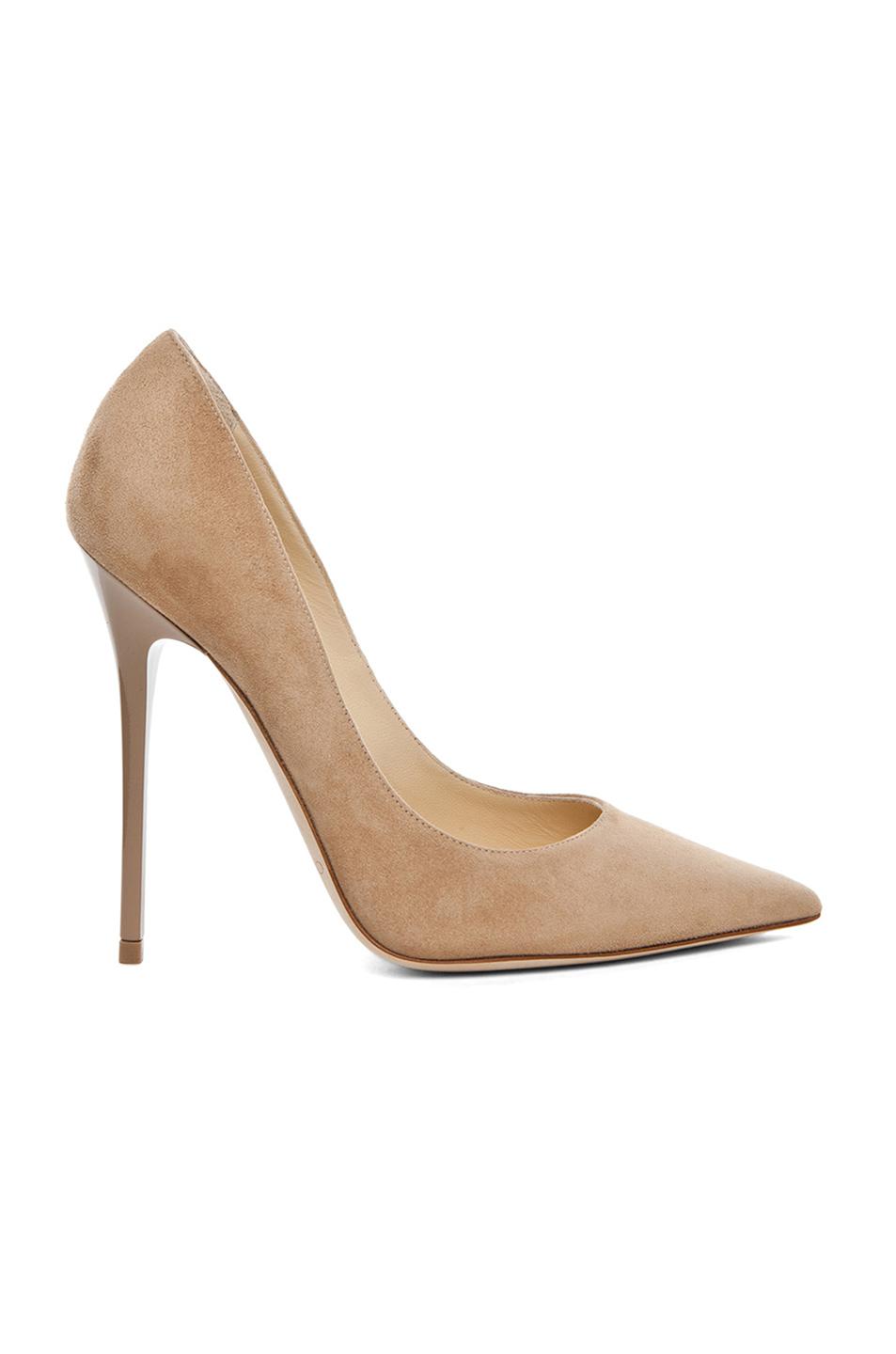 Jimmy Choo Anouk 120 Suede Pumps in Nude (Natural) - Lyst
