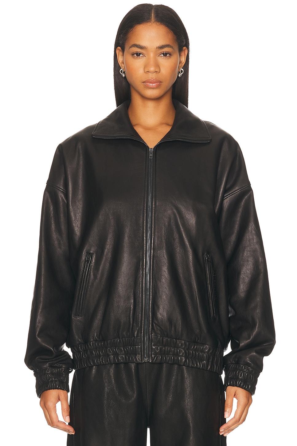Acne Studios Lemmy Crop Leather Jacket in Black | Lyst