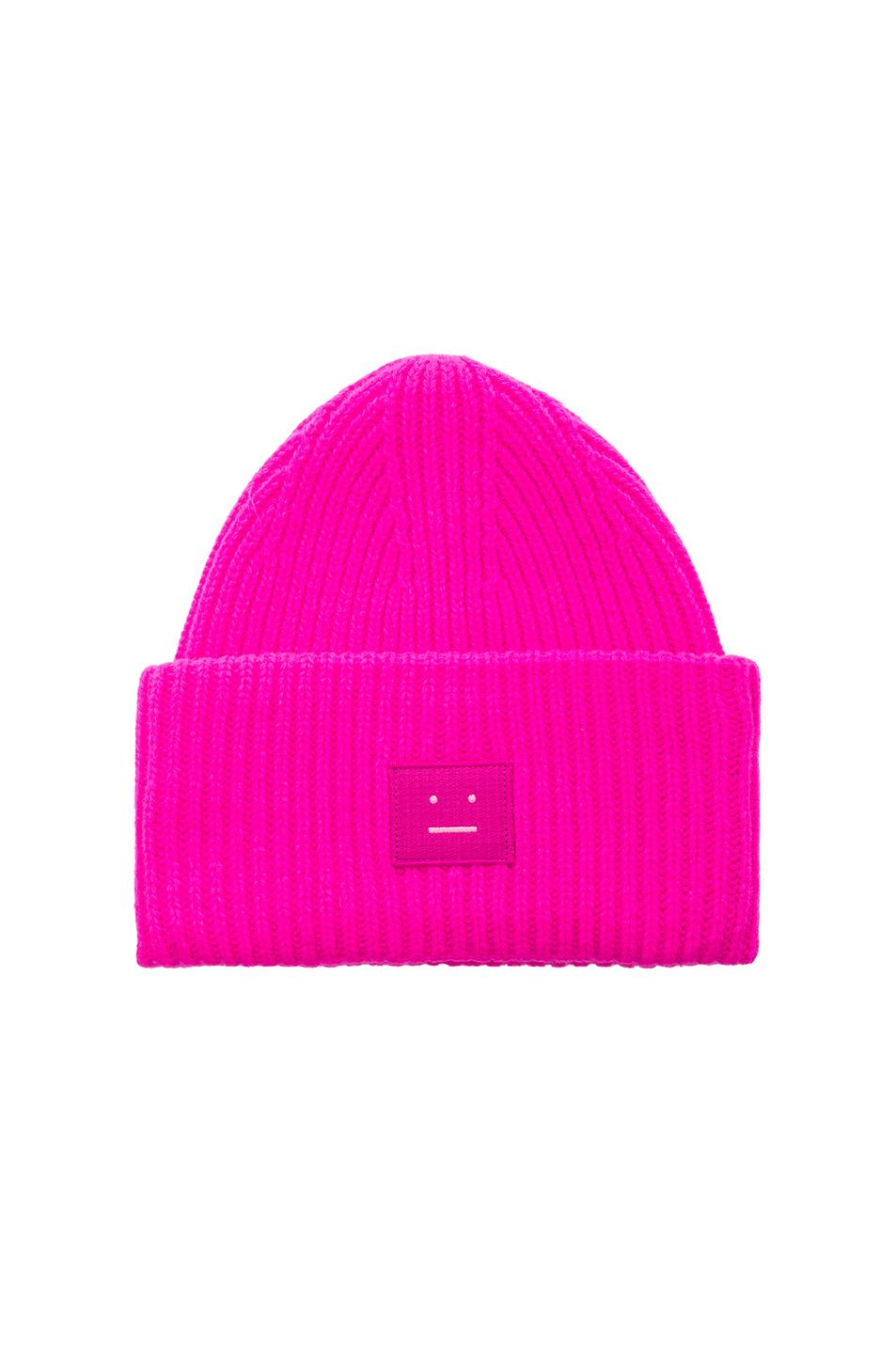 Acne Studios Wool Pansy Face Beanie in 