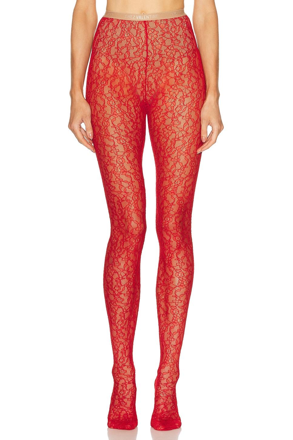 タイツ・ソックス VALENTINO GARAVANI LYCRA TIGHTS WITH FLORAL PATTERN Floral-print tights | Valentino | OTTODISANPIETRO