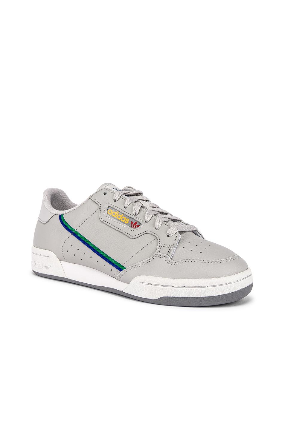 adidas Originals Leather Continental 80 Trainers in Grey (Gray) for Men |  Lyst