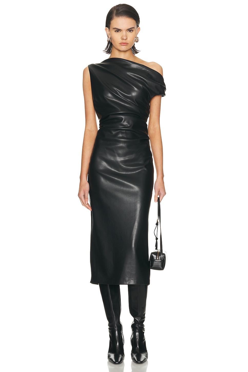 enza costa one shoulder dress Enza Costa Recycled One Shoulder Maxi Dress in Black