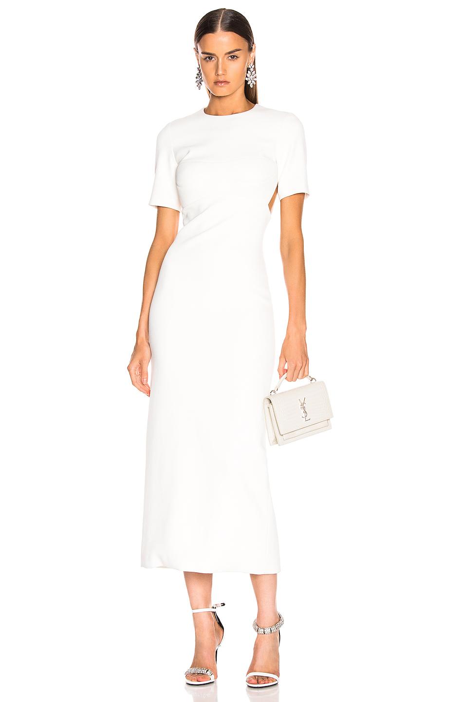 Brandon Maxwell Synthetic Backless Bustier Sheath Dress in Ivory (White