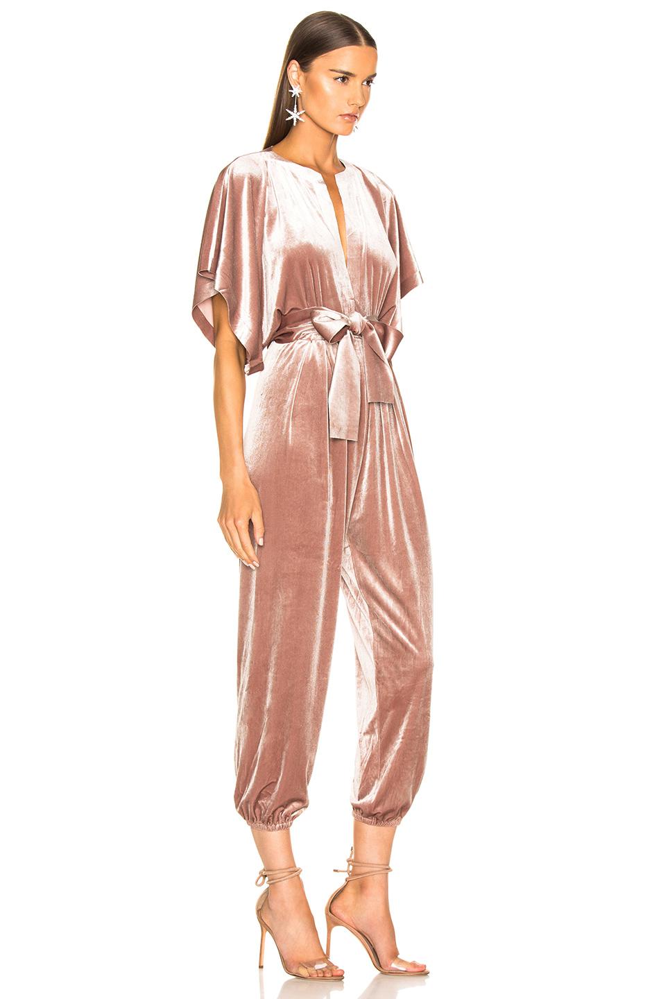 norma kamali velvet jumpsuit