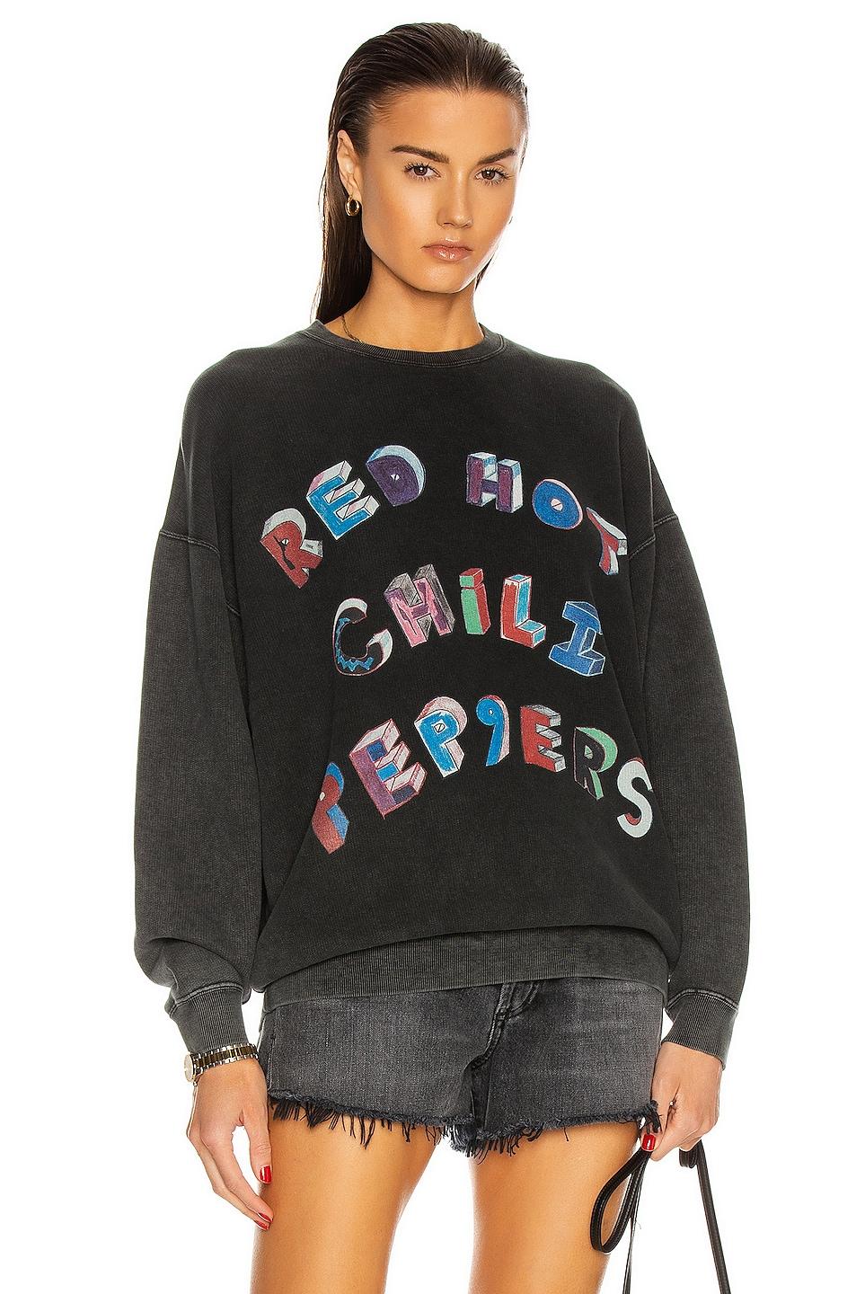 R13 Red Hot Chili Peppers Flea Art Oversized Sweatshirt in Black | Lyst