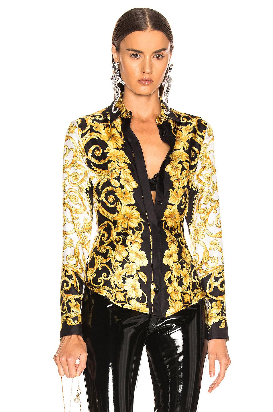 versace black and yellow shirt