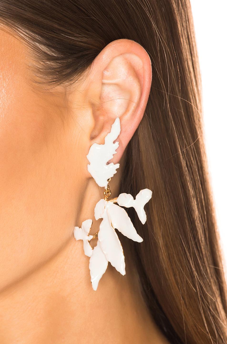 Christie Nicolaides Flor Enamel Earrings in White - Lyst