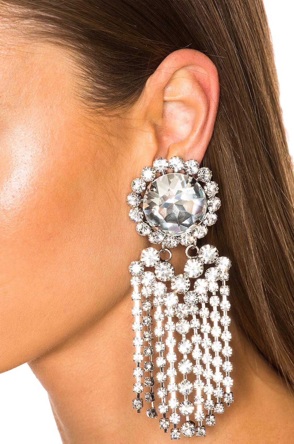 Lyst Alessandra Rich Chandelier Earrings In Metallic Gallery