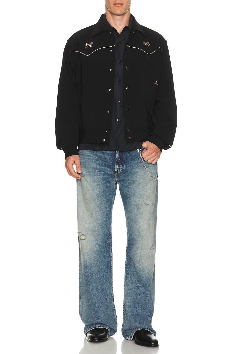Needles Piping Cowboy Jacket Poly Double Cloth in Black for Men | Lyst