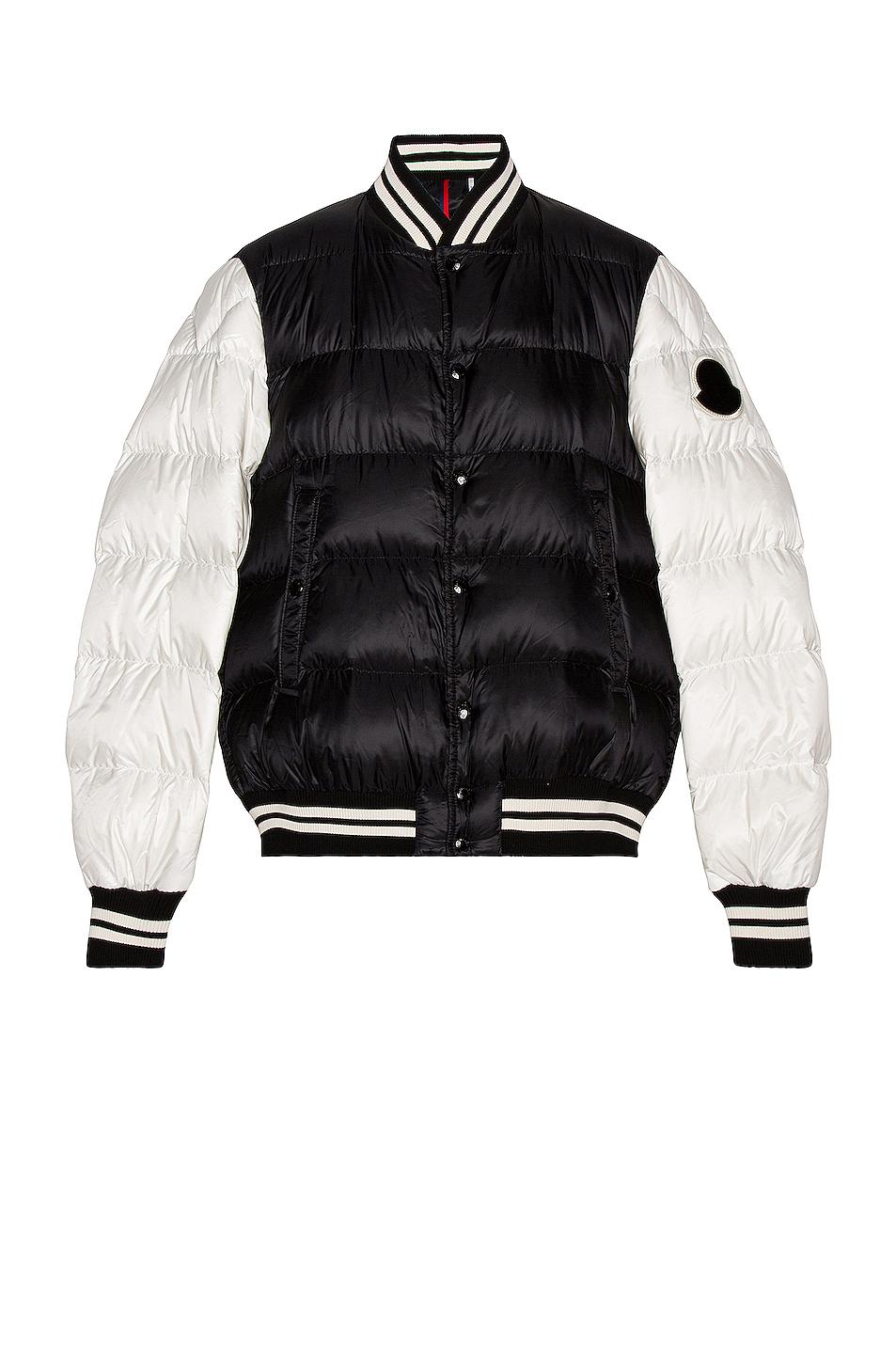 Moncler Synthetic Beaufortain Bomber Puffer Jacket in Black & White (Black)  for Men | Lyst