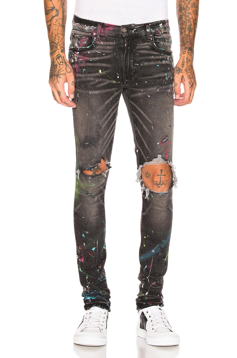 Amiri graffiti jeans Clearance