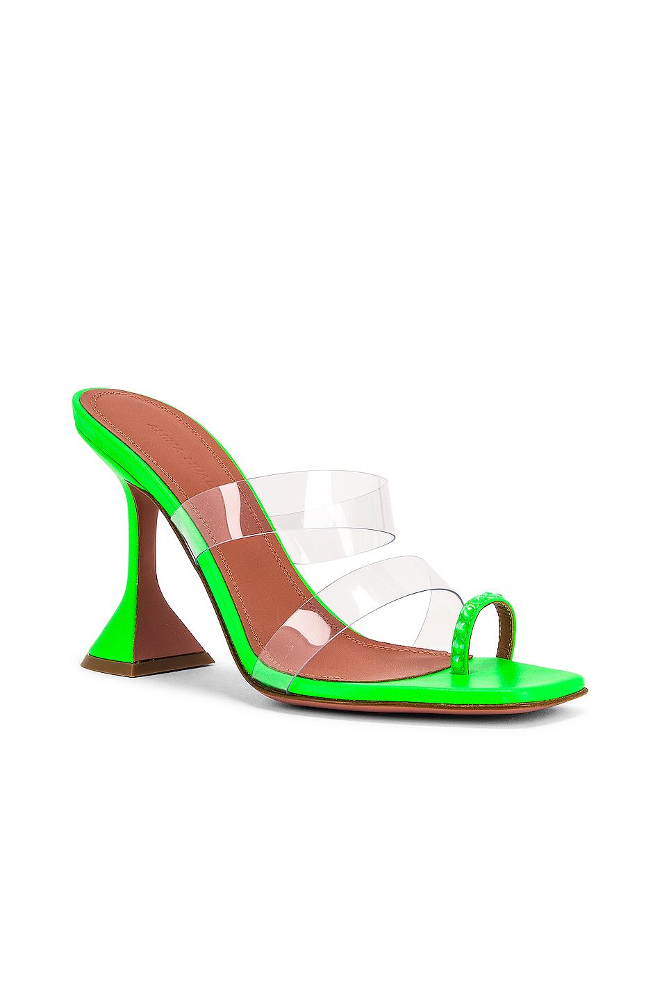 AMINA MUADDI Leather Sami Sandal in Green - Lyst