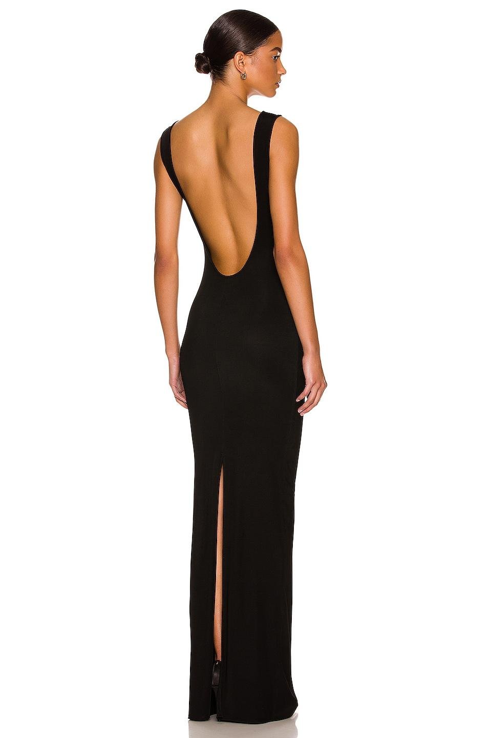 Tom Ford Sleeveless Open Back Gown in Black