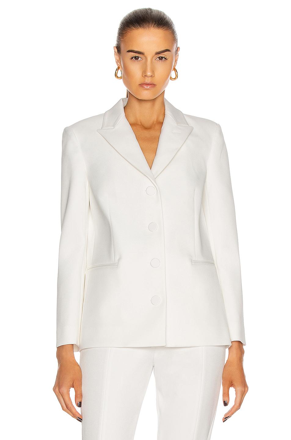 Khaite Silk Joan Blazer in Ivory (White) - Lyst