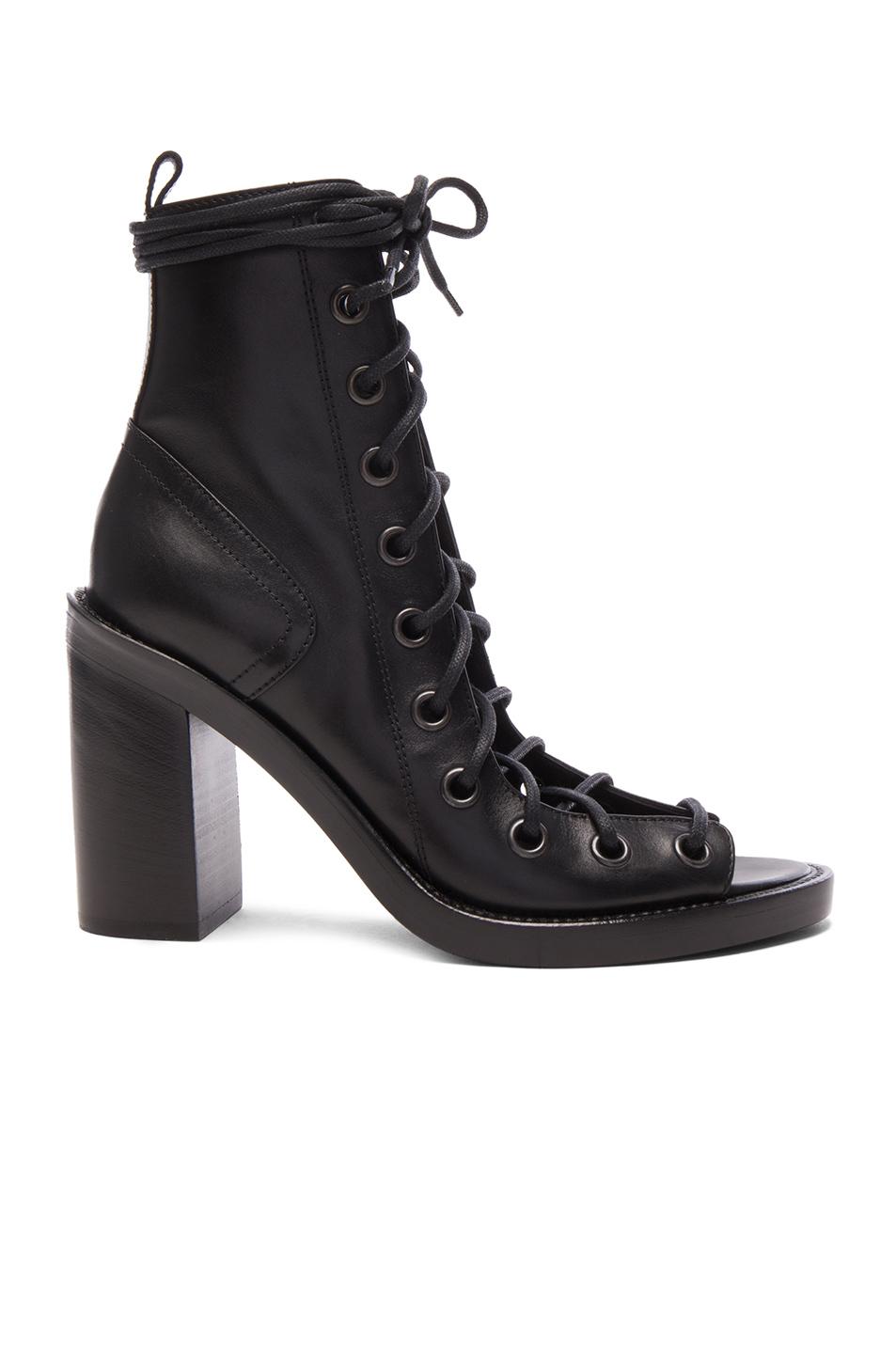 Ann Demeulemeester Black Lace-up Sandals | Lyst