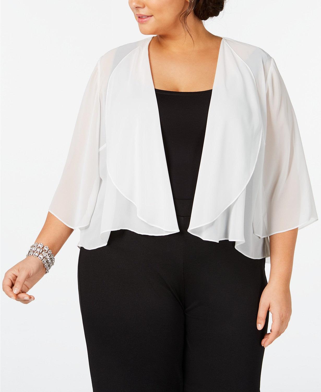 Chiffon Bolero Jacket in Ivory 