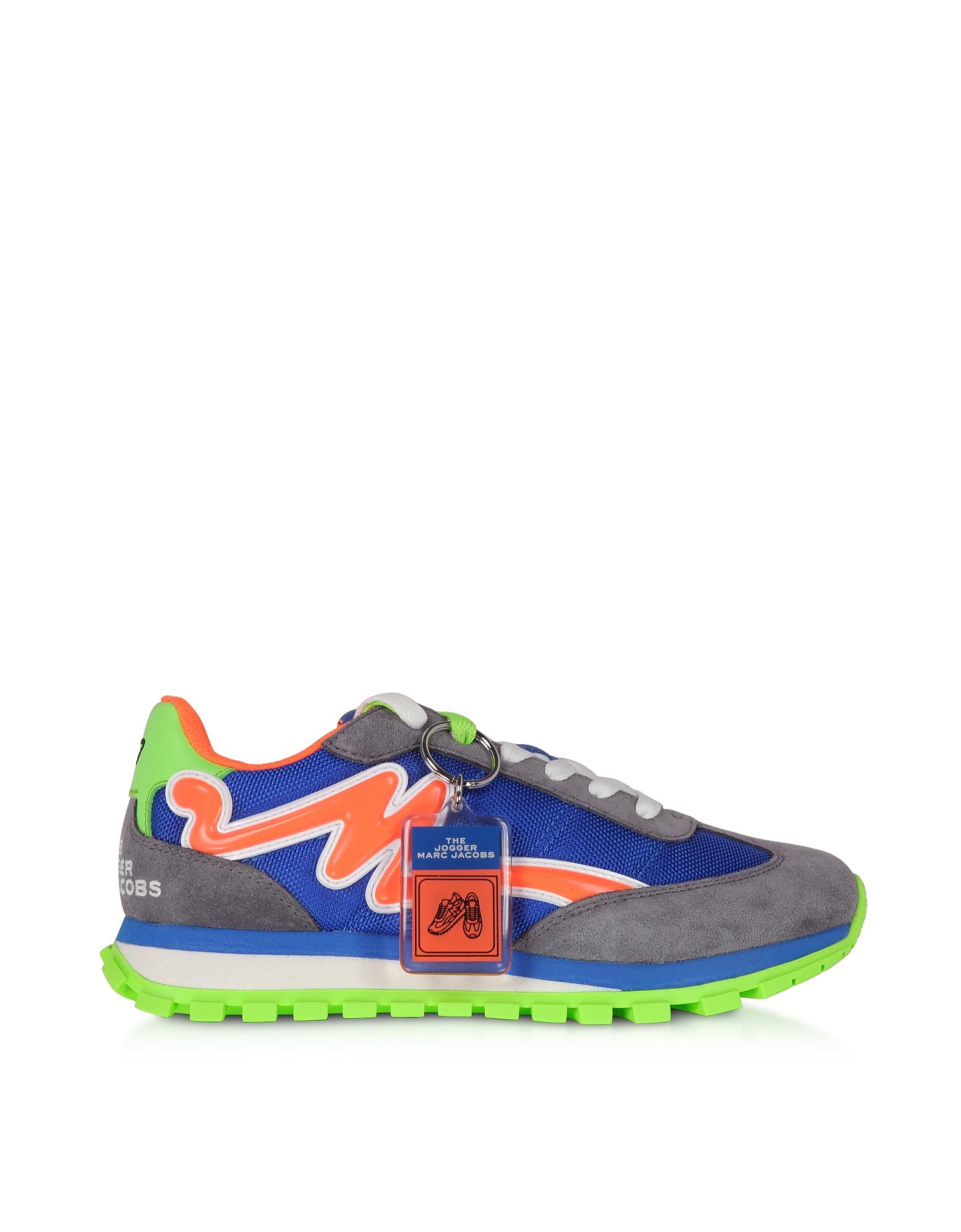 Marc Jacobs Synthetic The Jogger Tangerine & Blue Nylon Women's Sneakers - Lyst