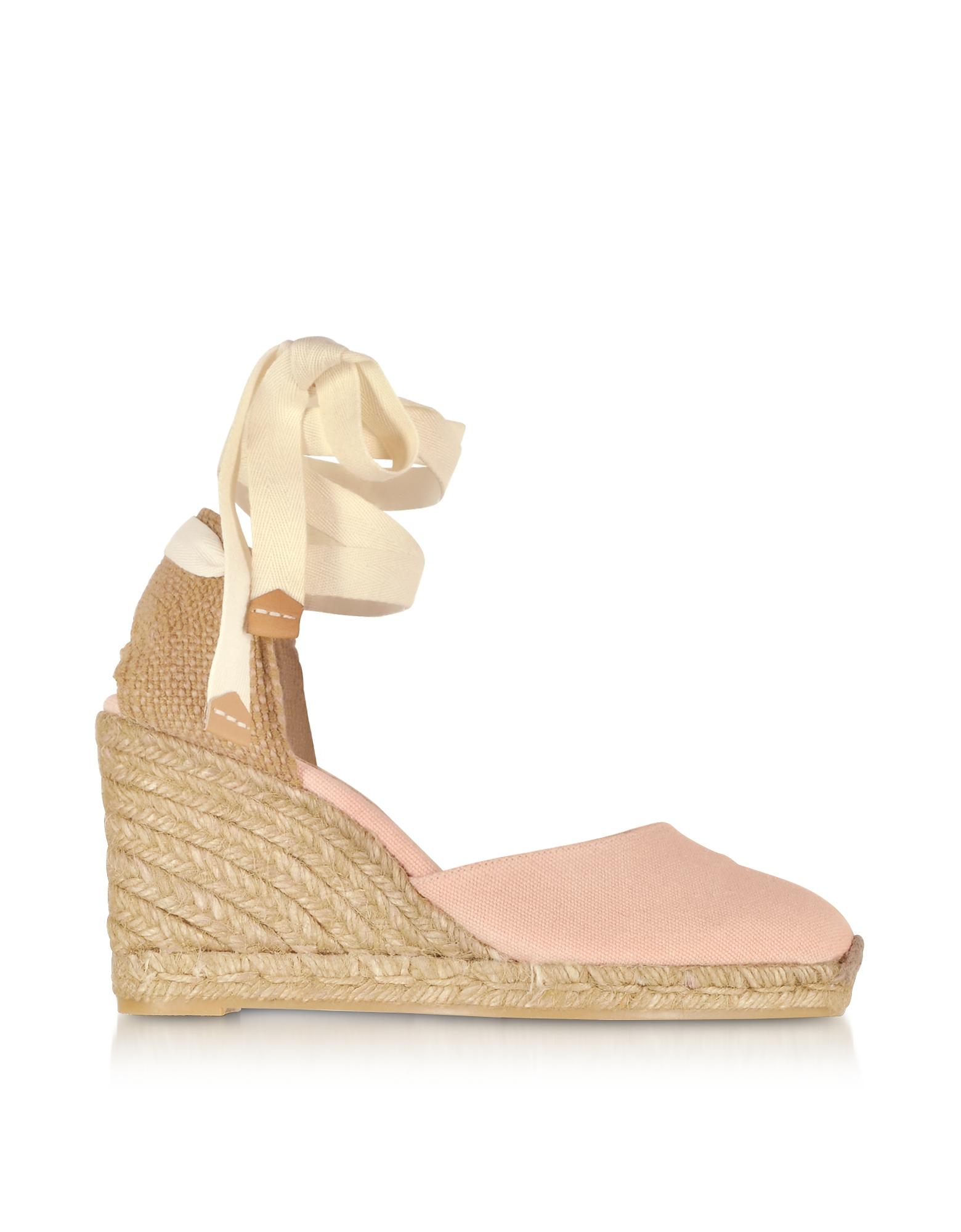dusky pink wedge shoes
