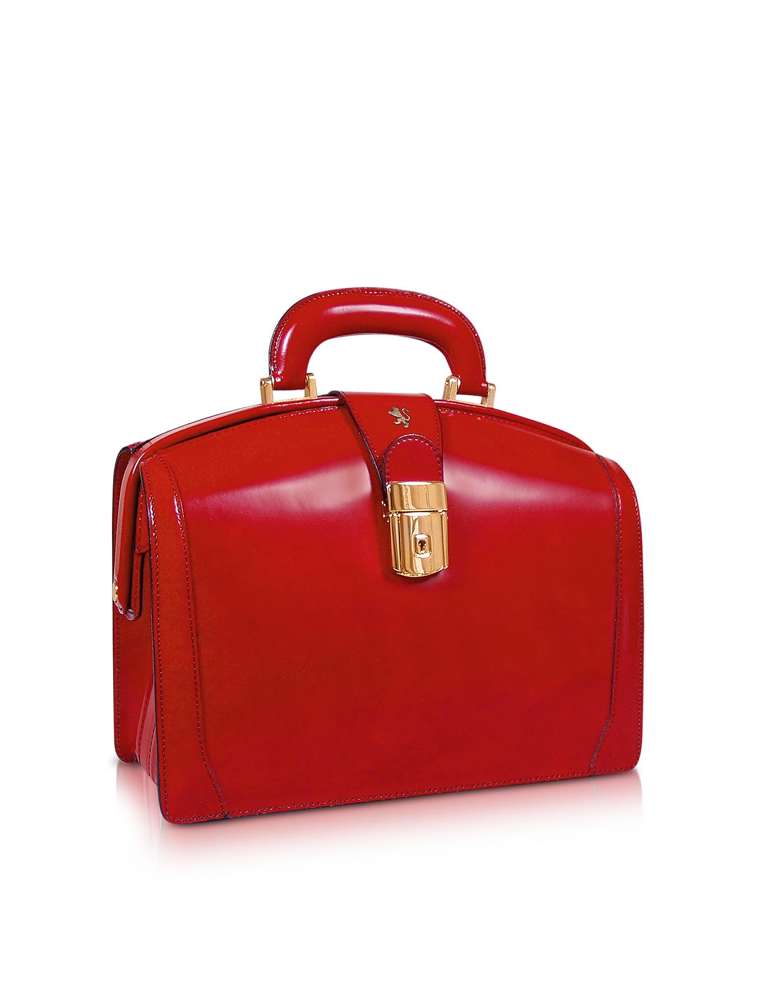 red leather briefcase