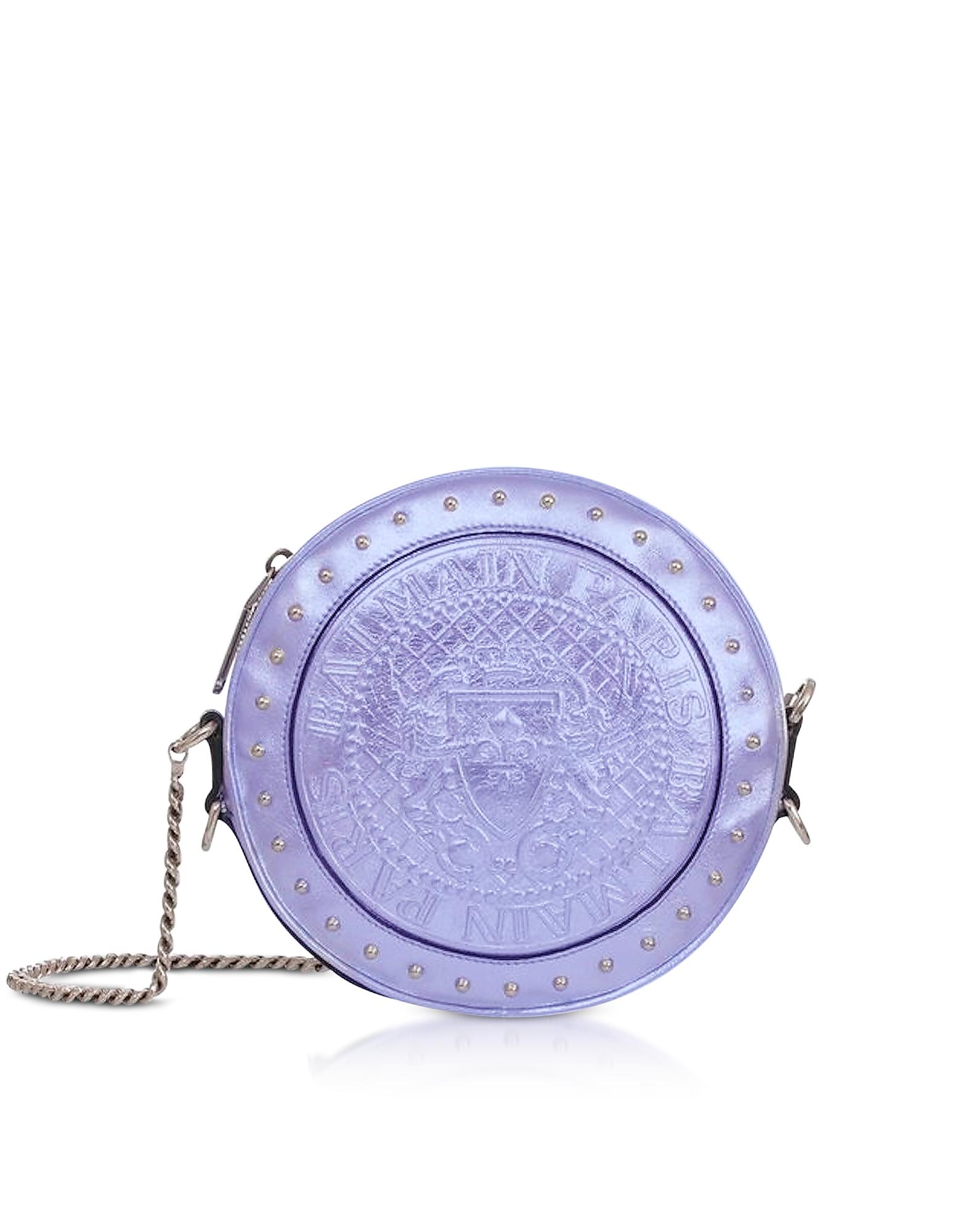 purple balmain purse