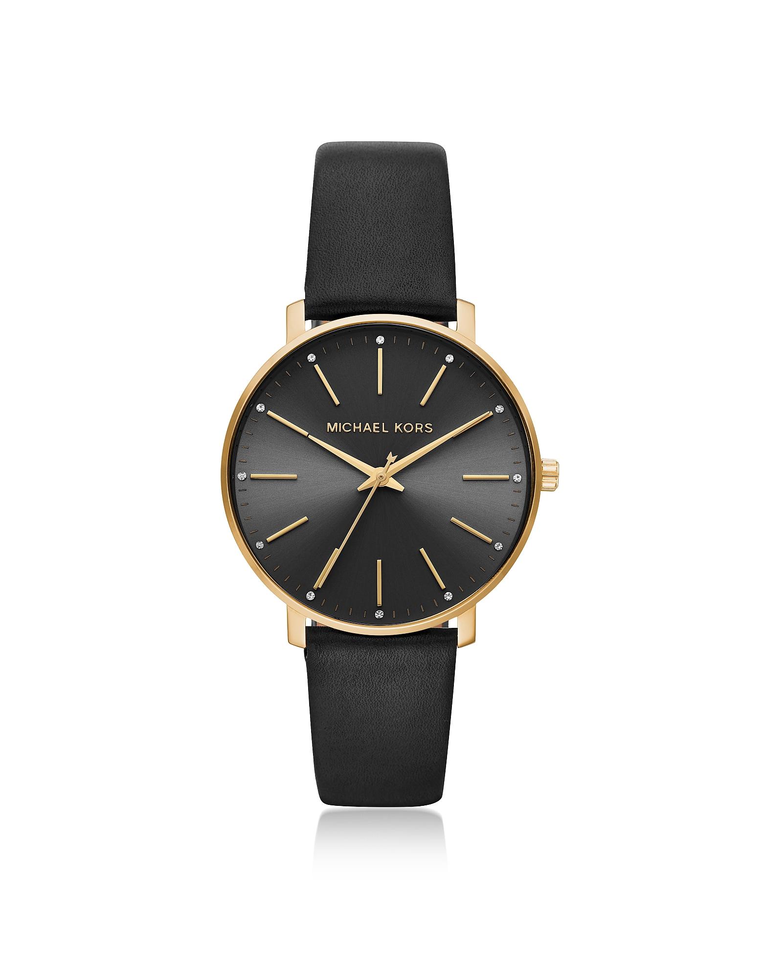 Michael Kors Pyper Gold-tone And Leather Watch in Metallic - Save 40% - Lyst