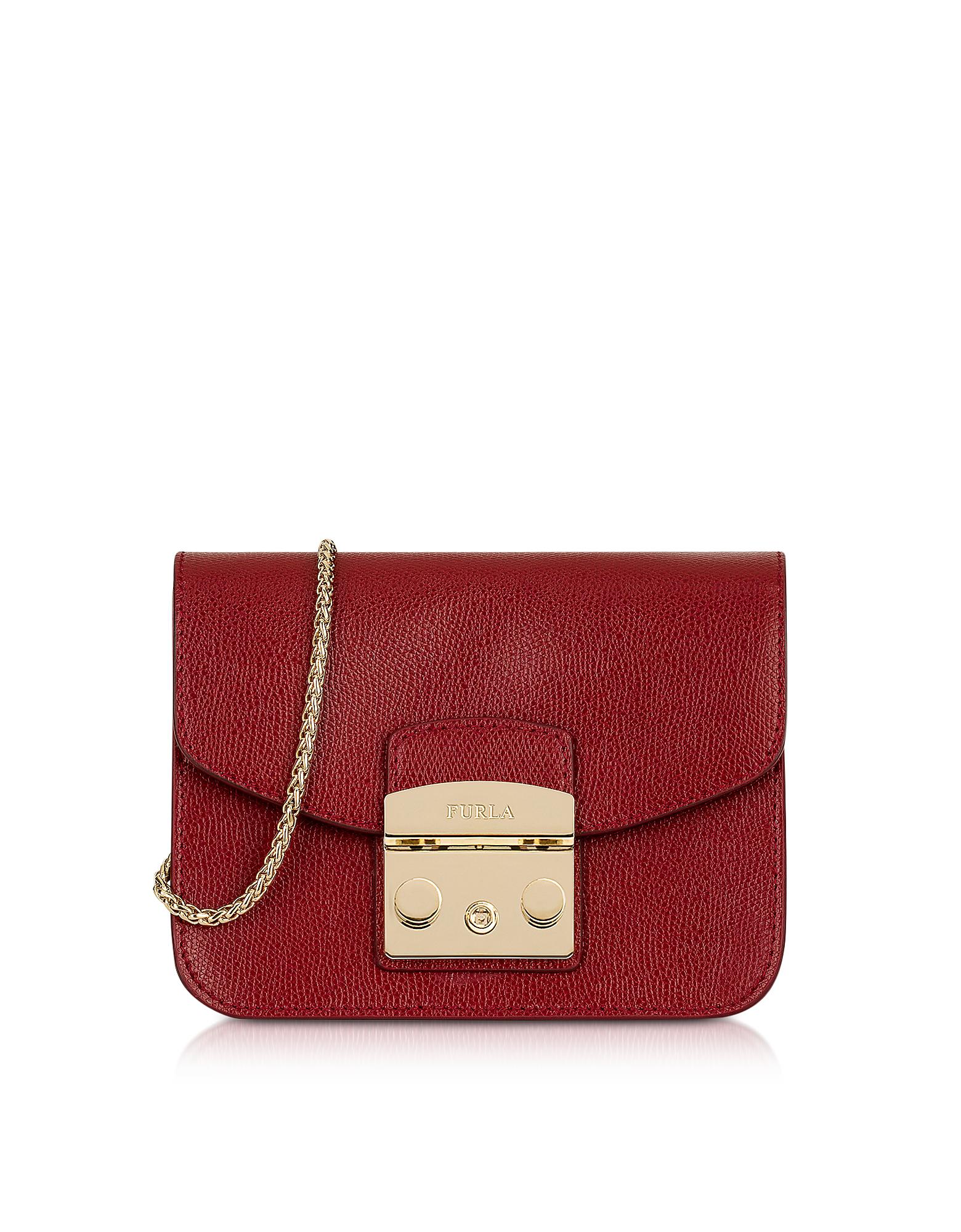 Lyst Furla Cherry Leather Metropolis Mini Crossbody Bag in Red