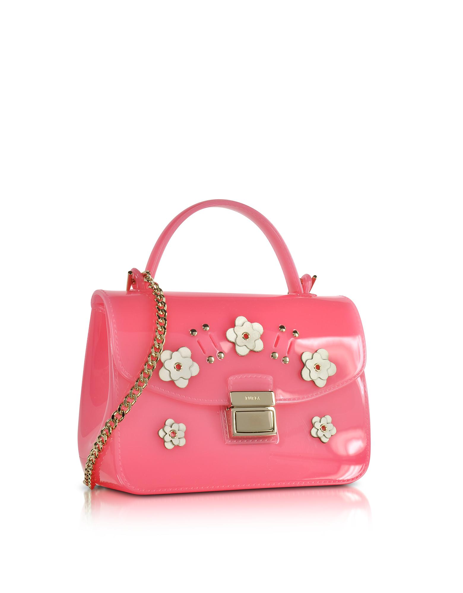 Furla Candy Lilla Rose Jelly Rubber Mini Bag In Pink Lyst Gallery