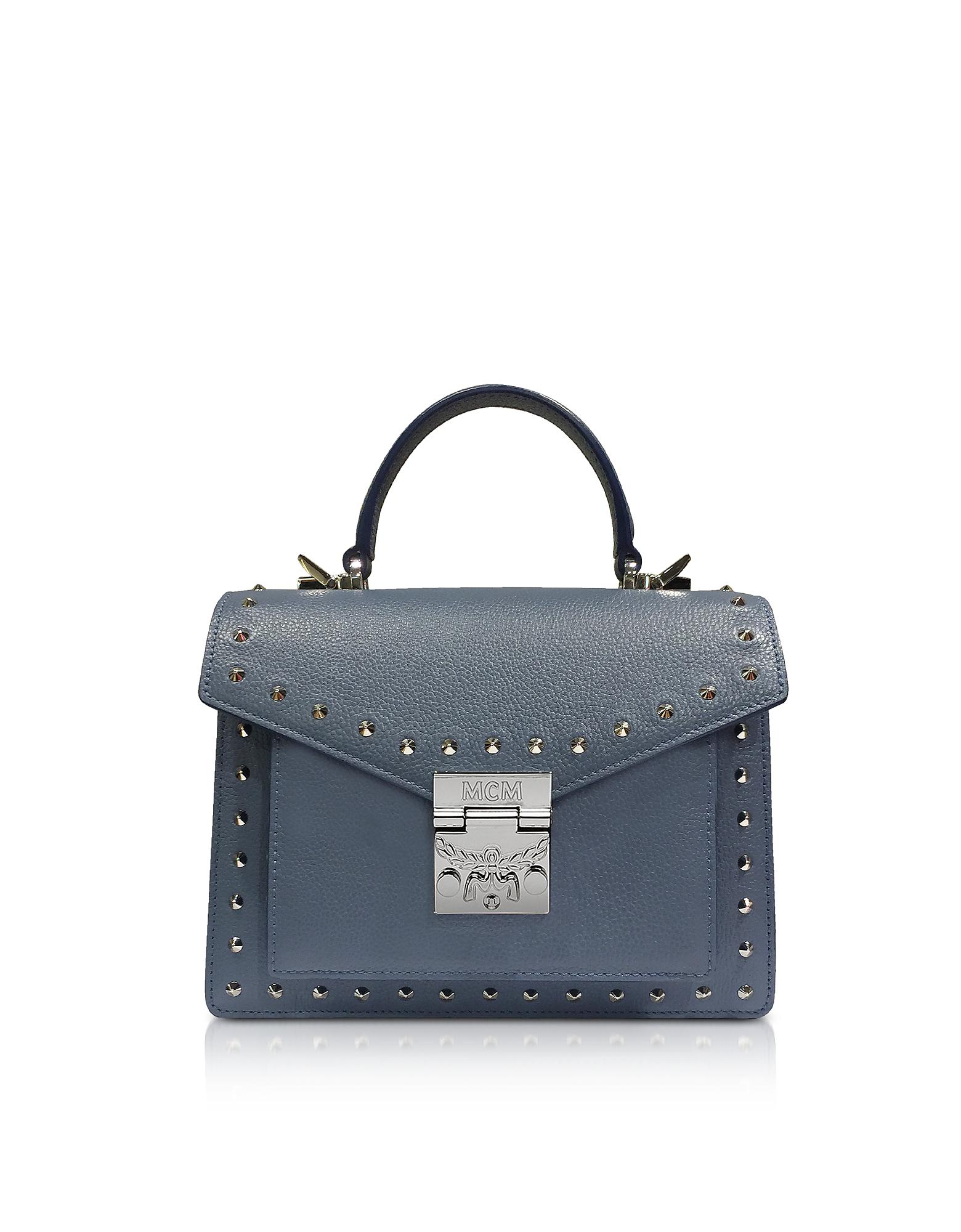 mcm patricia studded bag