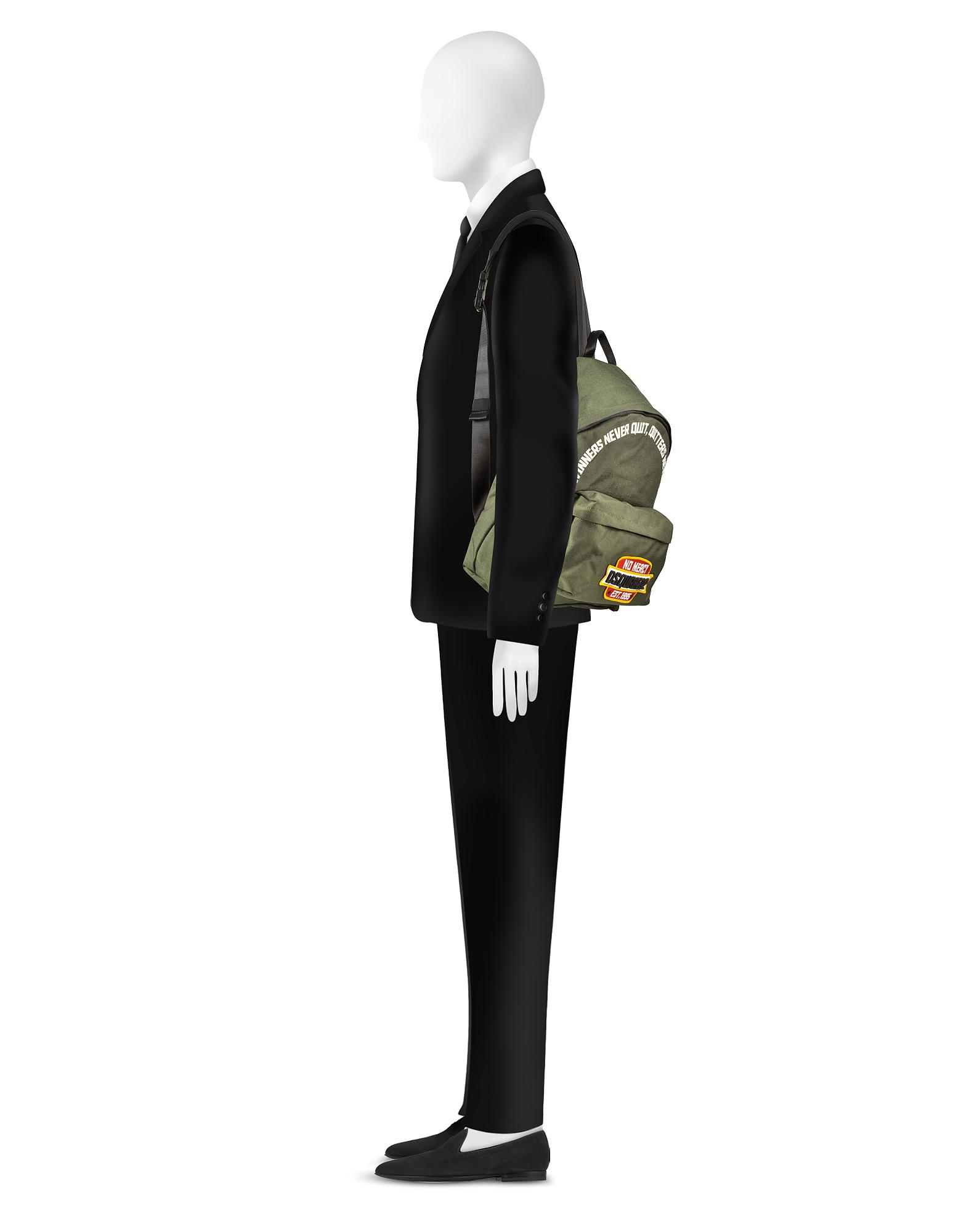 DSquared² Synthetic Khaki Nylon Medium Backpack W/no Mercy