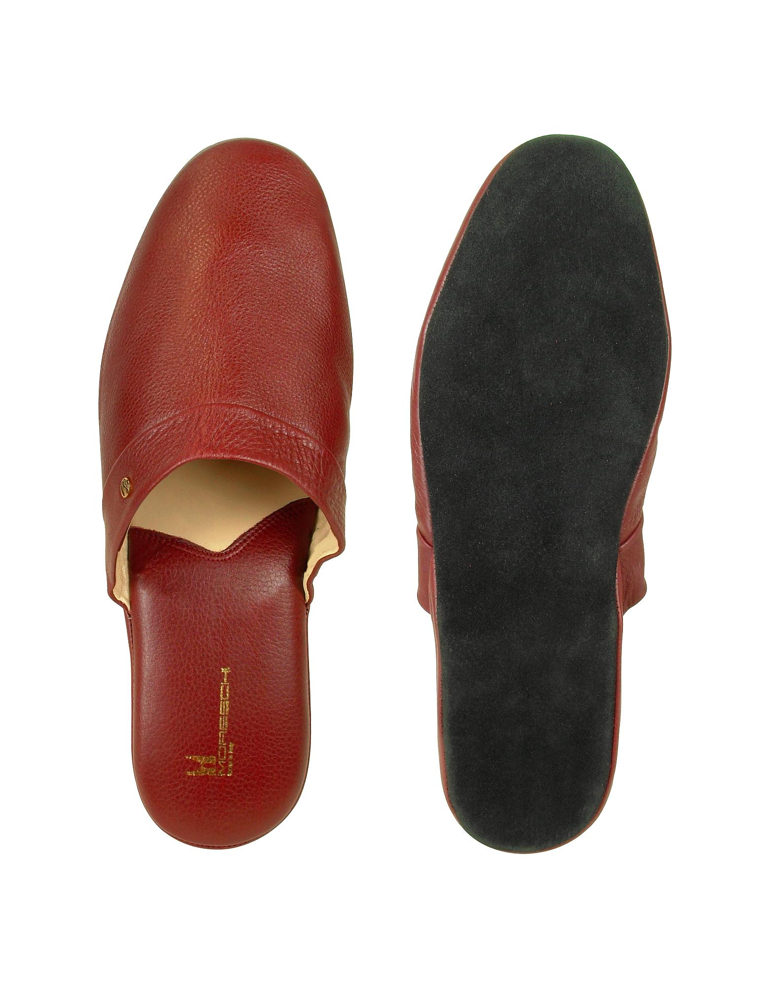 Moreschi Amerigo Burgundy Nappa Leather Travel Slippers W/case for Men Lyst