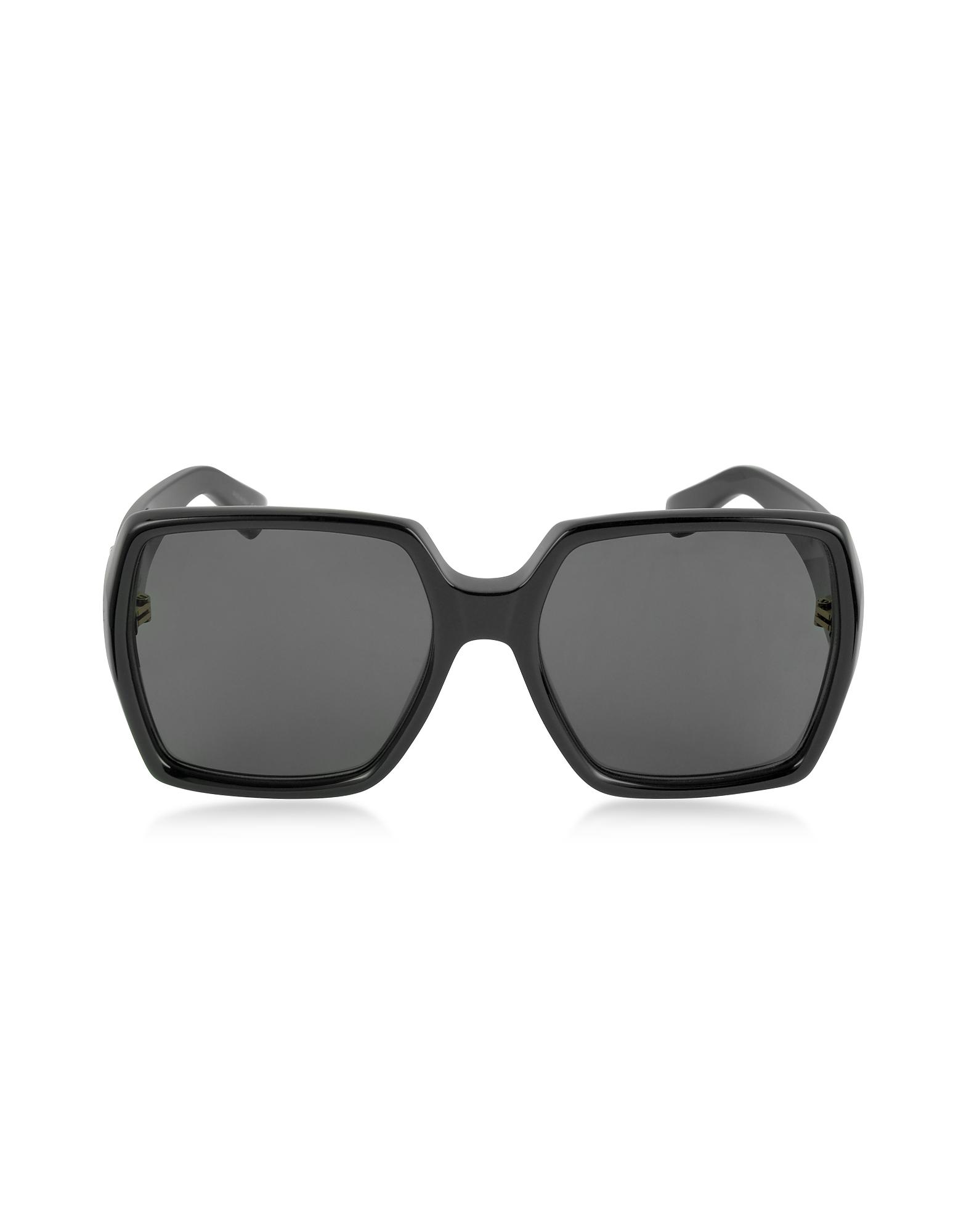Lyst Saint Laurent Sl M2 Oversized Black Squareframe Acetate Women's