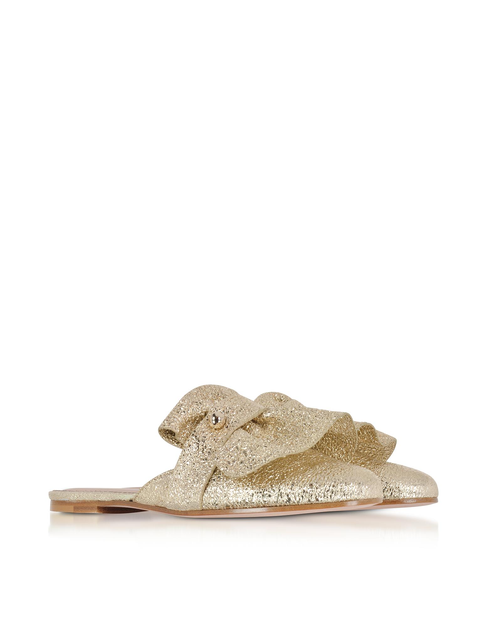 multiple colors classic fit pretty nice RED Valentino Platinum Crackled Metallic Leather Flat Mules - Lyst multiple colors classic fit pretty nice RED Valentino Platinum Crackled Metallic Leather Flat Mules - Lyst
