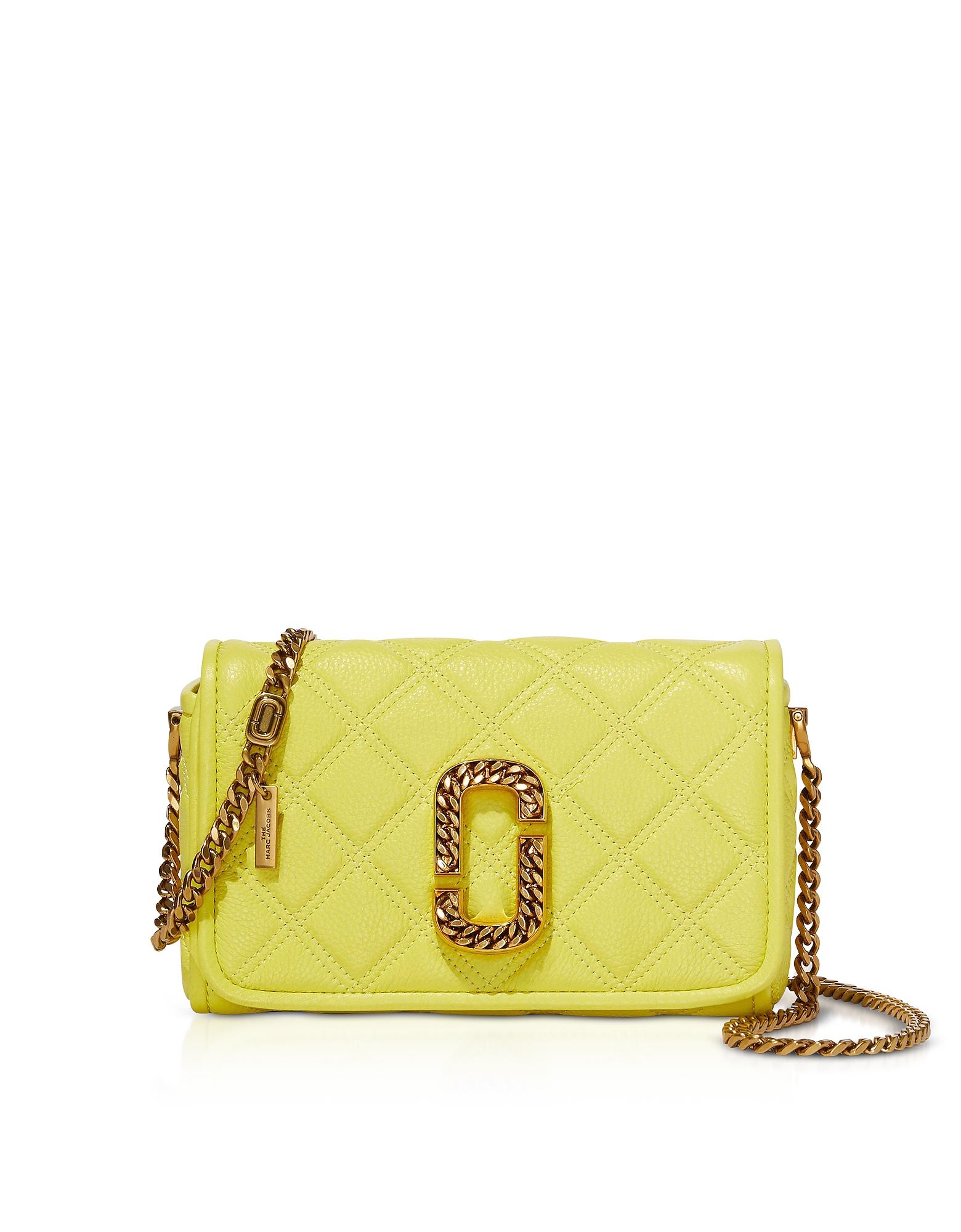 Marc Jacobs The Status Flap Quilted Leather Shoulder Bag in Yellow - Lyst