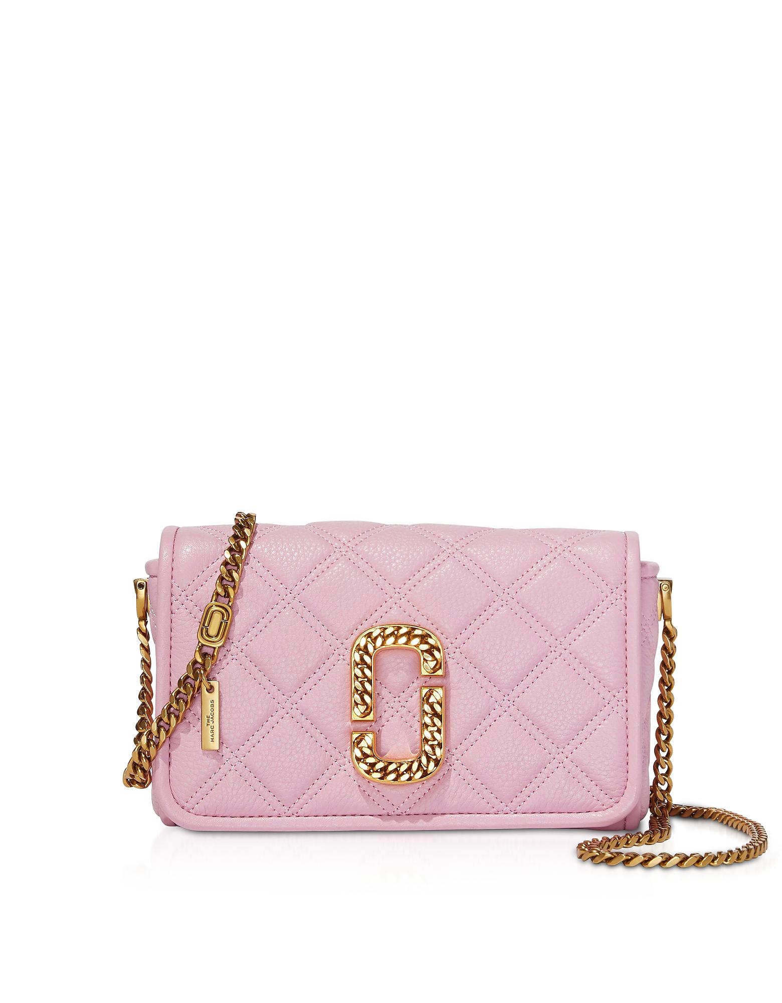 Marc Jacobs The Status Flap Crossbody Bag Leather Powder Pink - Save 45 ...