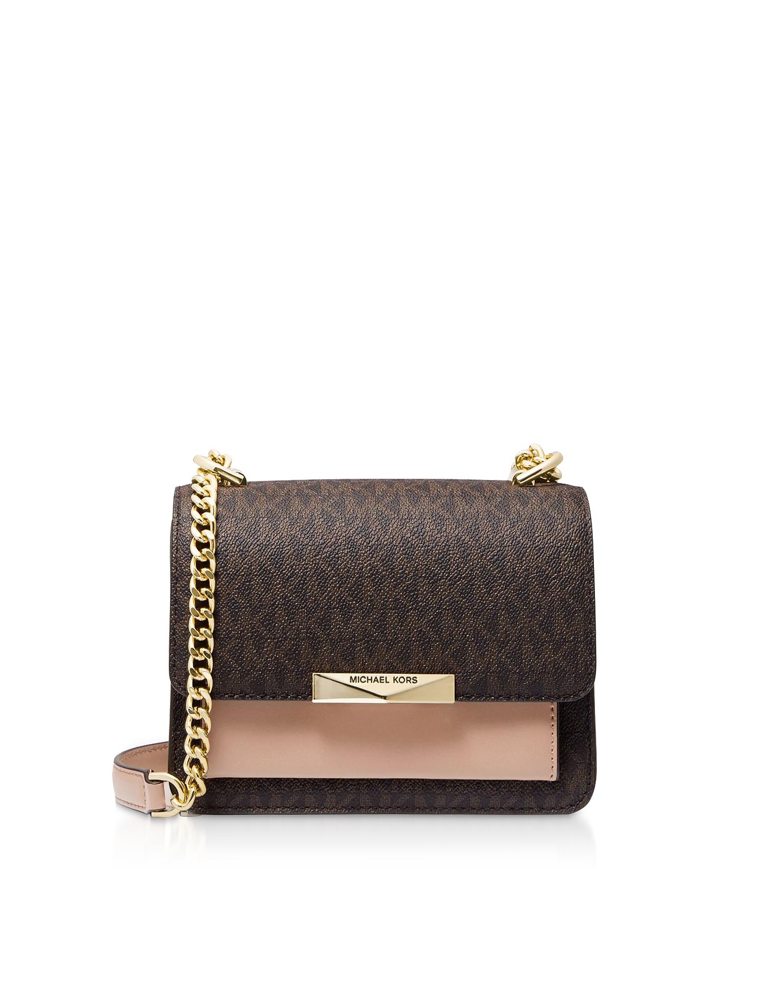 Michael Kors Jade Extrasmall Logo And Ecoleather Crossbody Bag in