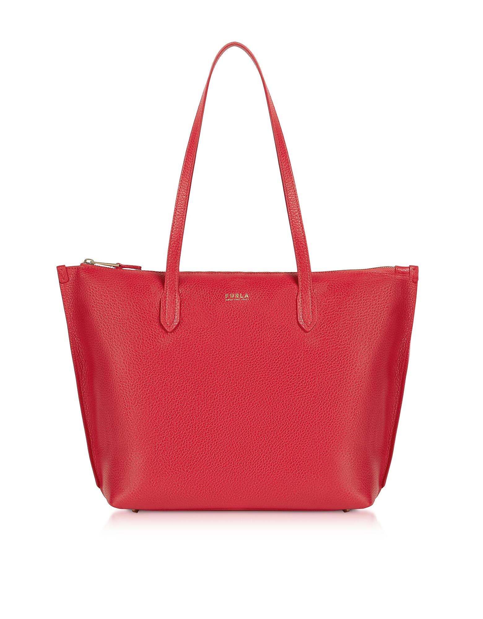 Furla Leather Luce M Tote in Red Save 25 Lyst