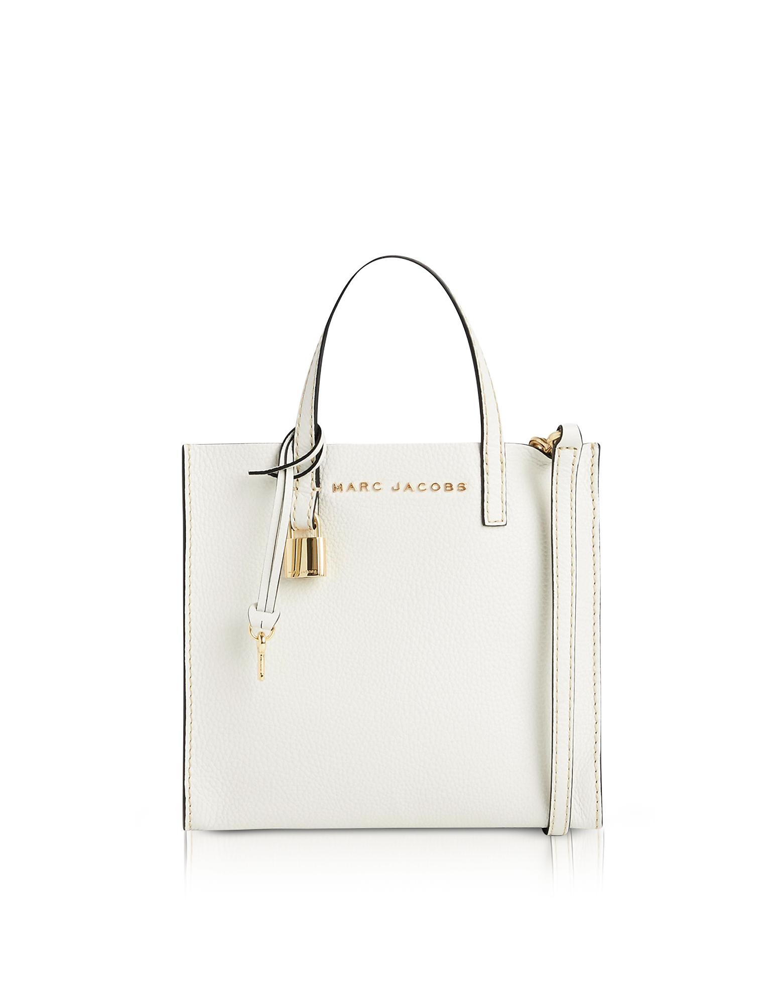 Lyst Marc Jacobs White Glow Leather The Mini Grind Tote Bag In Gallery
