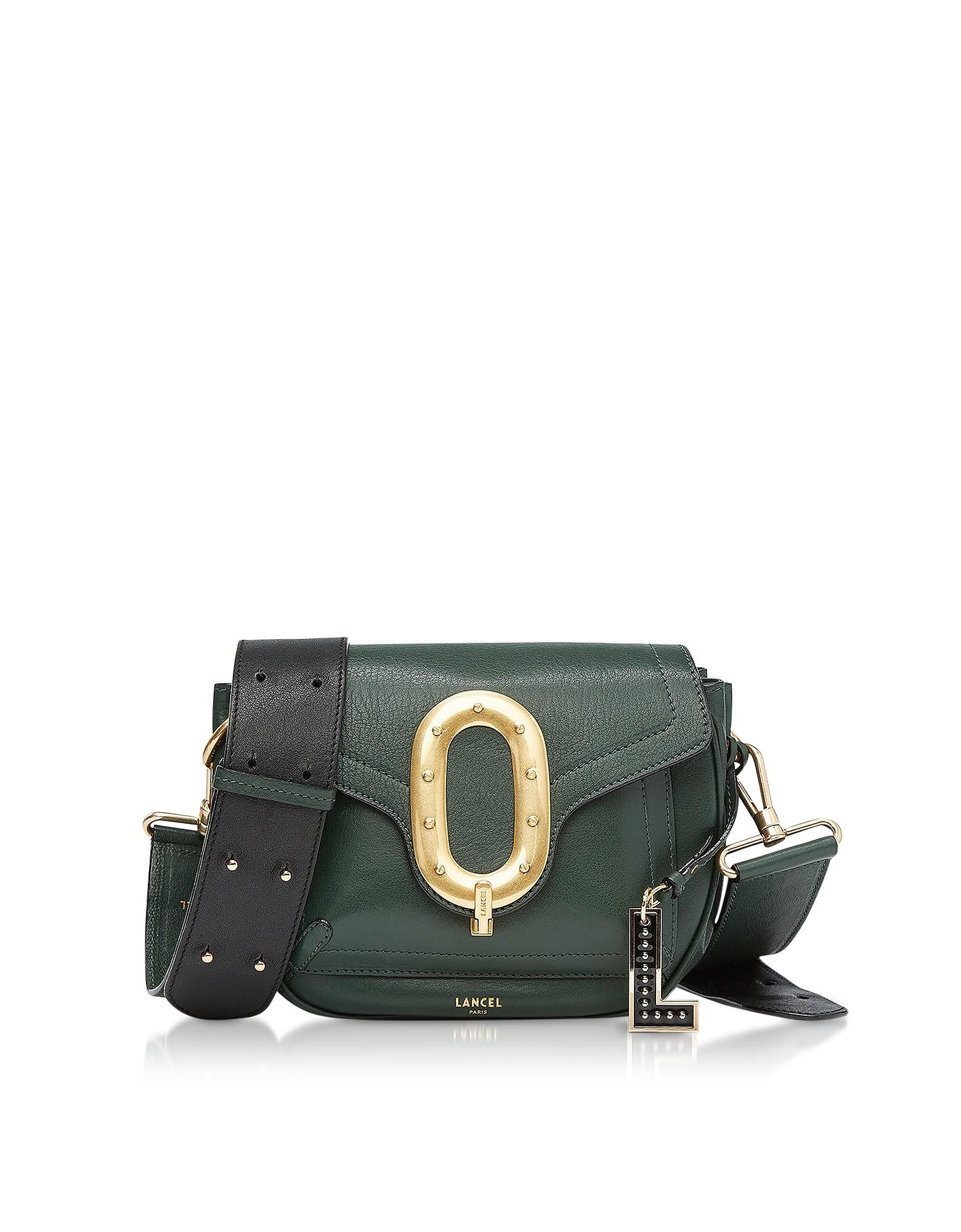 Lancel Romane Medium Dark Green Saddle Bag Lyst