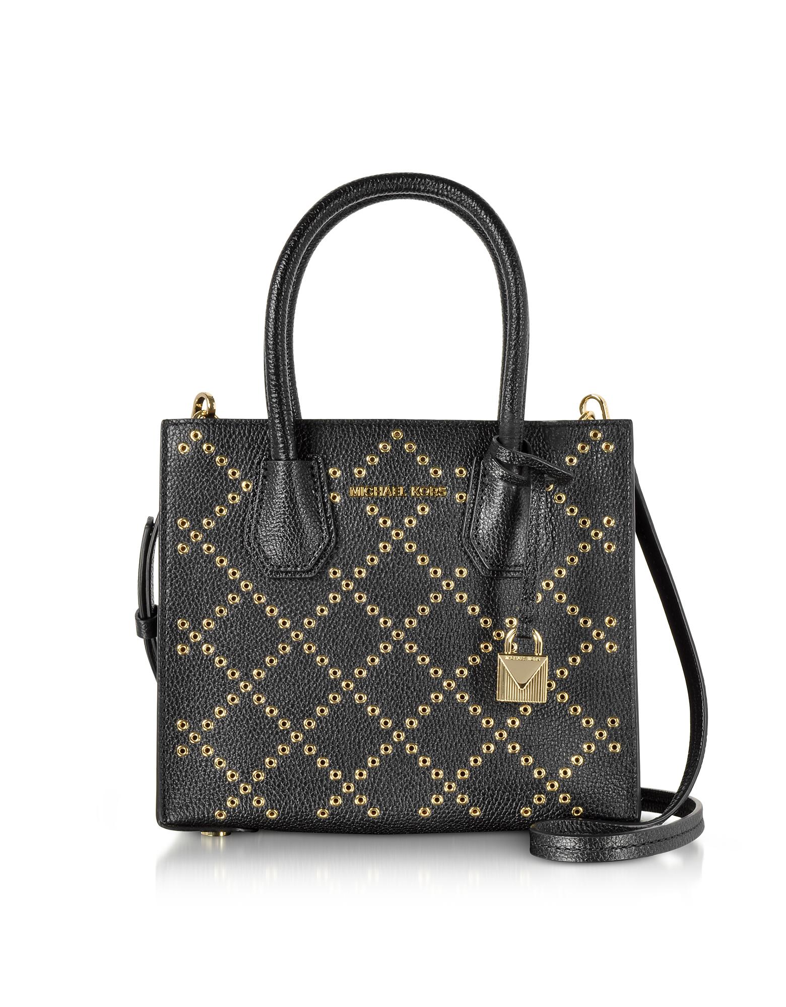 michael kors mercer black pebbled leather crossbody bag