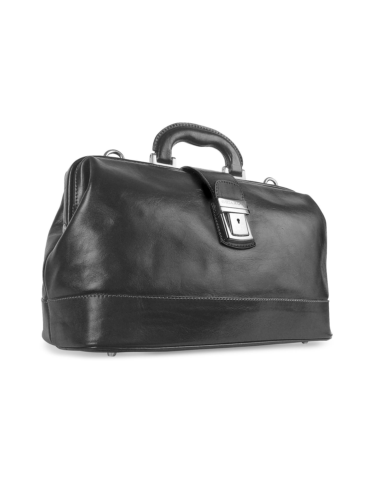 Lyst Chiarugi Black Genuine Italian Leather Doctor Bag in Black for Men