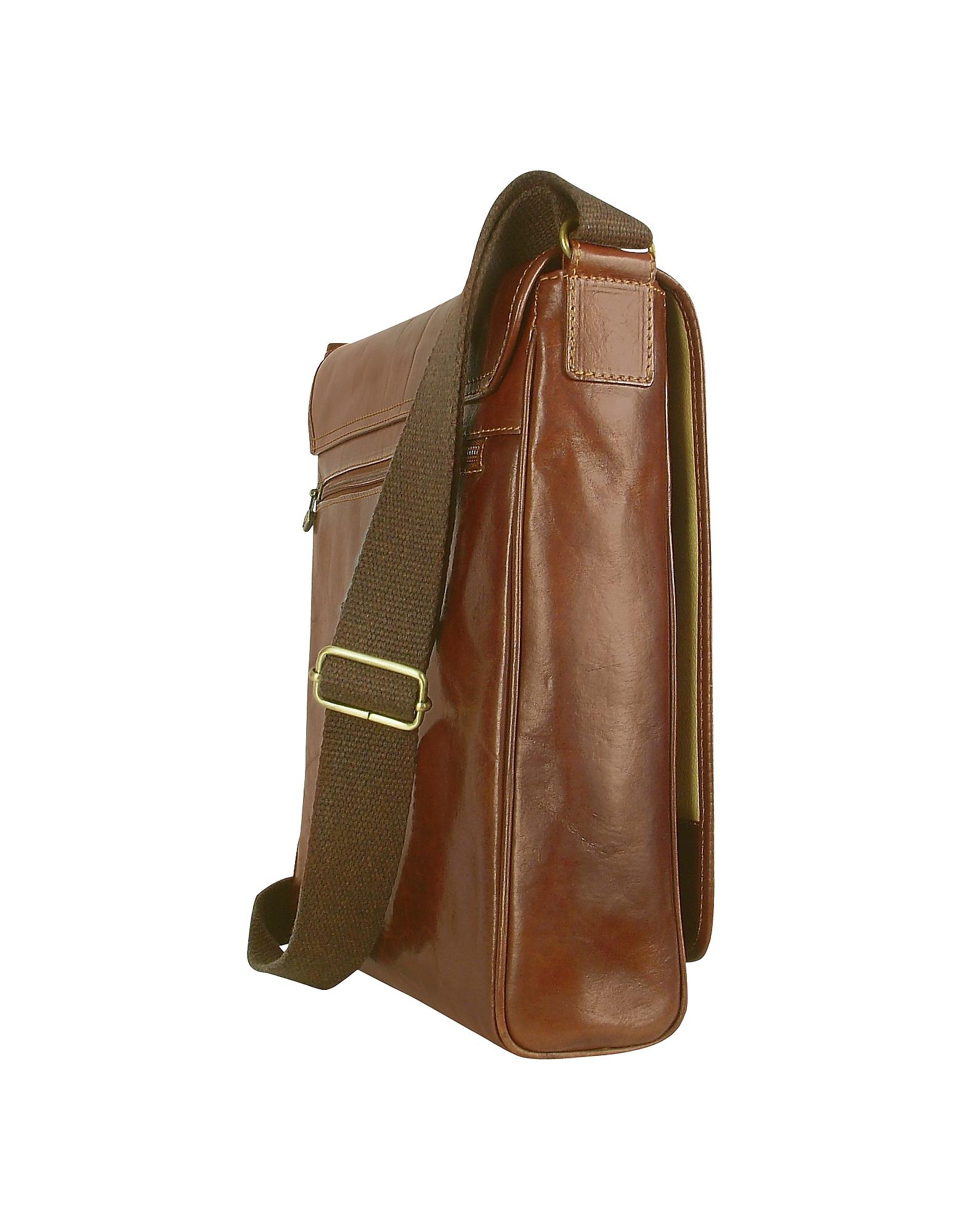 Chiarugi Handmade Brown Genuine Leather Crossbody Bag - Lyst
